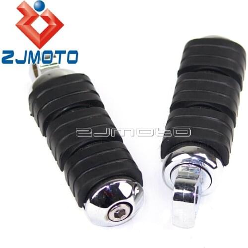 Universal Motorcycle Male Mount Footrest Aluminum Ruber Foot Peg Foot Rests For Harley Softail Dyna FXD FXST FLST