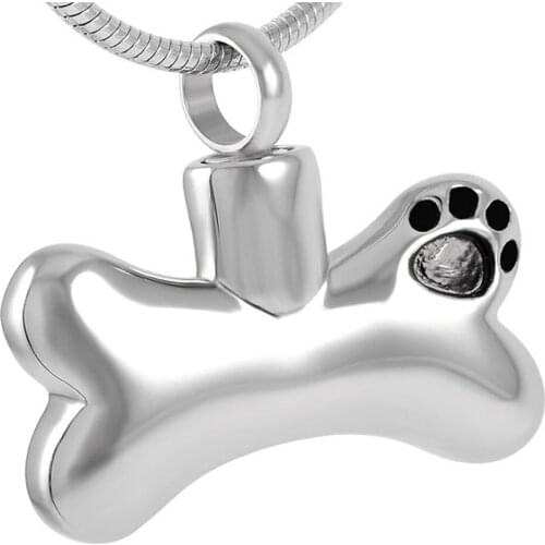 Dog Bone Pet Ash Jewelry Pendant Necklace for Ashes Women Man Pets Memorial Jewelry