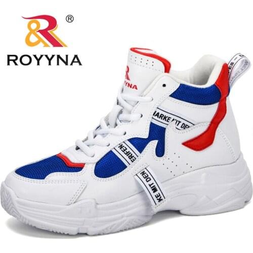 ROYYNA 2019 New Arrival Women Sneakers Thick Sole Ladies Platform Shoes Dad Microfiber Chaussures Femme High Upper Comfortable