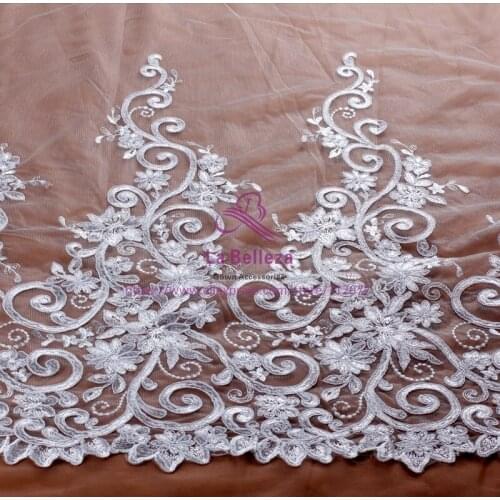 La Belleza Large wedding dress lace trimming 70cm width 2 yards/lot