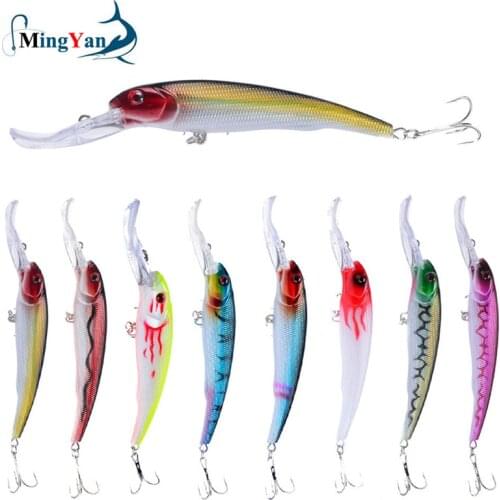 1PCS 16.5cm 29g Big Minnow Fishing Lures Deep Sea Bass Lure Artificial Wobbler Fish Swim Bait Diving 3D Eyes