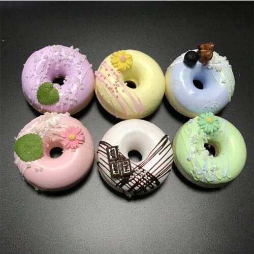 1pcs Simulation Donut Beautiful Fake Bread Cake Flower 2020 Christmas Home Decoration Xmas Deoration Wedding Photo Prop