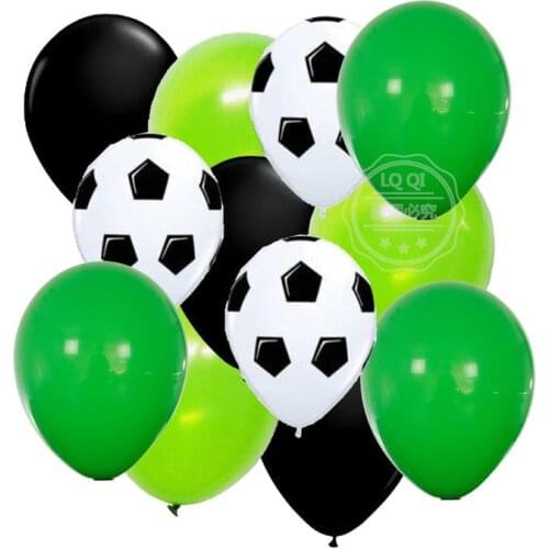 12pcs/lot 12inch Thicken Soccer Balls 12" Football Latex Balloons Birthday Party Decoration Childrens Toys Football Theme