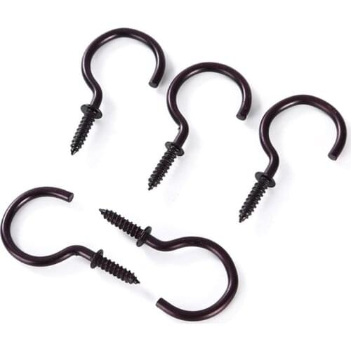 18PCS Iron Metal Hanging Hooks Durable Easy Installation Hanger Tools for Kitchen Bathroom Towel Mug Holder Accessories