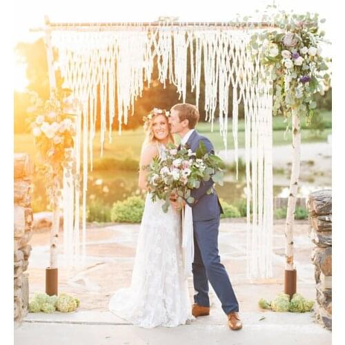 180cm x 210cm Large Yarn Macrame Wedding Backdrop Garland