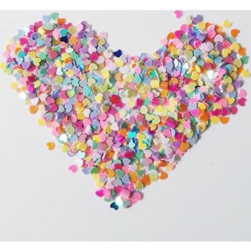 75g 25,000pcs 3mm Colorful Heart Beads For Wedding Bridal Party Holiday Throwing Confetti Table Decoration Sprinkles