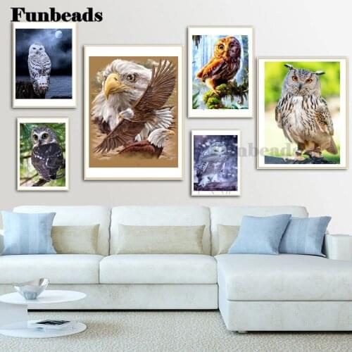 Diamond Painting Owl Animals birds 5D DIY Full drill Mosaic embroidery Cross Stitch Kits Handmade Home Decor art picture FF5006