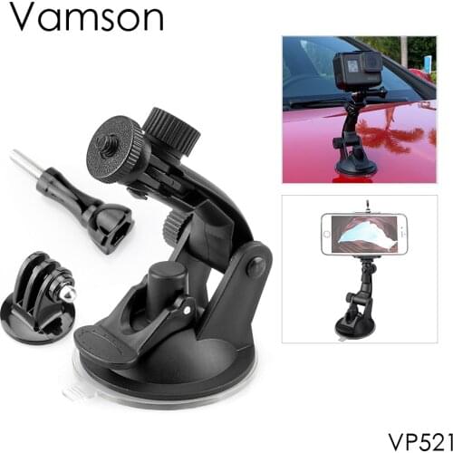 Vamsonfor gopro Car Suction cup hero 7 6 5 4 for DJI OSMO Action Camera Glass Sucker Accessory forXiaomiYi 4K VP521