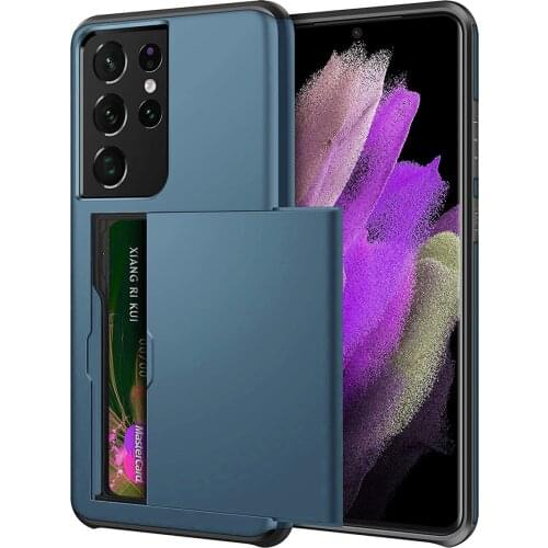 For Samsung Galaxy S21 Ultra Case Samsung S21 Ultra Wallet Case Card Slot Dual Layer Cover For Samsung S21 UltraCase S21Ultra