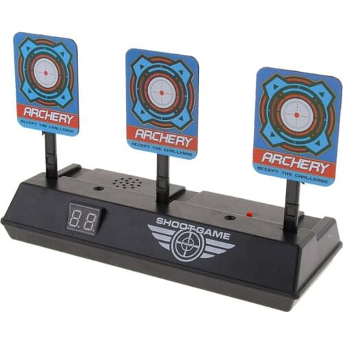 Digital Auto Reset Shooting Target for Kids Playing, Electronic Scoring Target with Intelligent Light Sound Effect Toy