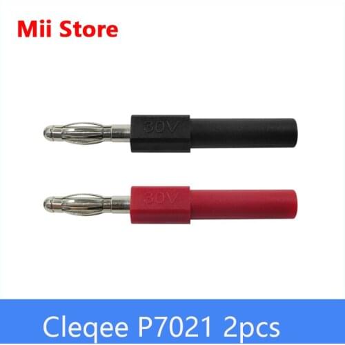 Cleqee P7021 2pcs 4mm Male to 2mm Female Banana Plug Jack For Speaker Test Probes Converter Connectors