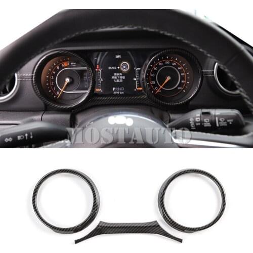 For Jeep Wrangler JL Front Dashboard Edge Moulding Cover Trim 2018-2019 3pcs Black/Red Car Accessories Interior Car Decor