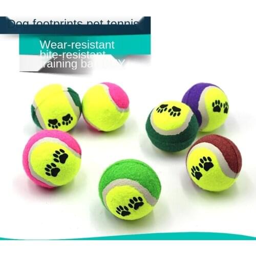 Pet Toy Ball Tennis Footprints Dog Training Ball Dog Throwing Toys Pet Toys Interaction
