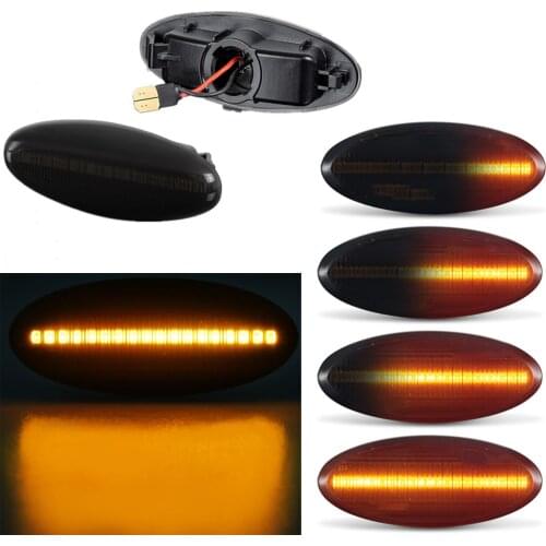 Smoked Dynamic LED Side Marker Blinker Turn Signal Lights Lamp For Mazda MPV B2500 Pick Up 323 Etude P5 323F Astina Error Free