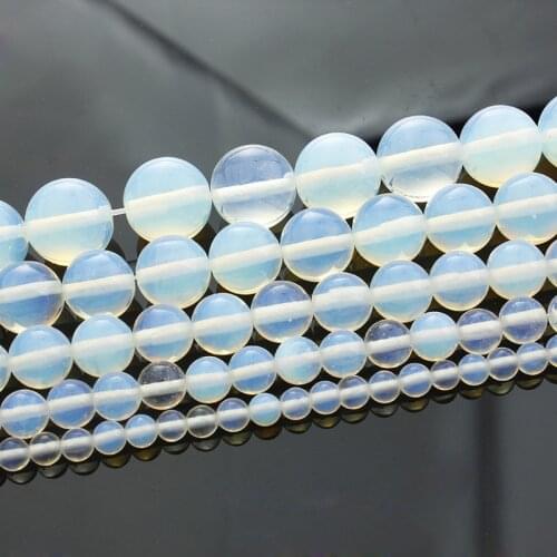 4mm 6mm 8mm 10mm 12mm 14mm 16mm 18mm Round Natural Opal Stone Loose Spacer Beads Wholesale lot For Jewelry Making DIY Findings