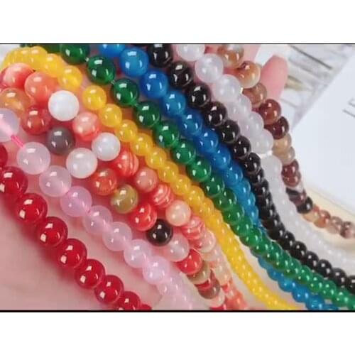 12mm Cats Eye Natural Glass Beads Round Multicolor Handmade DIY Bracelets Jewelry Loose Beads,1Strand (Approx 31PCs/Strand)