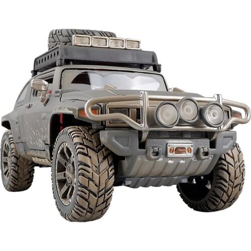 1:24 High Simulation Hummer HX Old Mud Version Off-road Vehicle Simulation Alloy Car Model Adult Collection Ornaments for Gifts