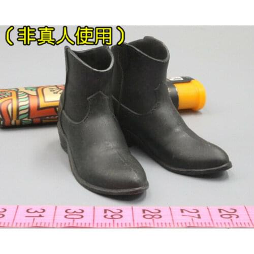 1/6 Scale Modern WWII Trendy Cowboy Shoes with Foot Connector Model