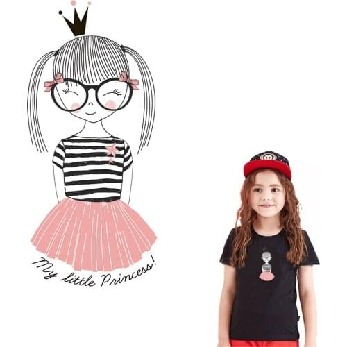 My Princess Stripes On Clothes Stickers Iron On Patches Heat-Sensitive Patch Application Of One Ironing Printing For Clothing