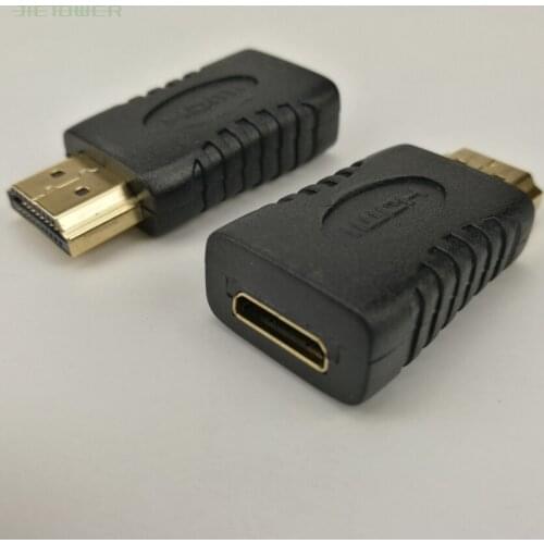 Mini HDMI female to HDMI male Adapter Converter Gold Plated Connector Cable for HDTV 1080P Xbox 360 100PCS/LOT