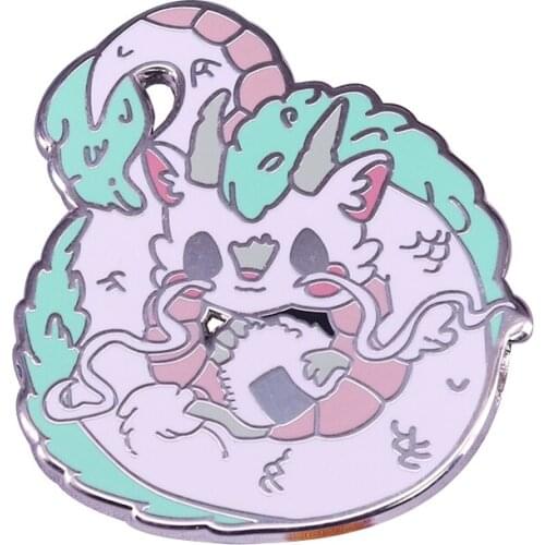 Show your appreciation for the most iconic river dragon with this Haku enamel pin