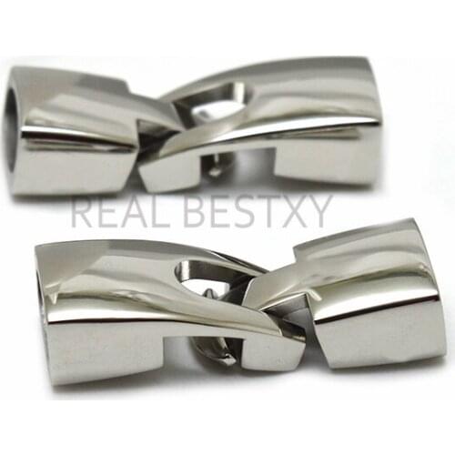 HOLE SIZE:10.5*6.1mm Jewelry Connector Findings 316L Stainless Steel Bracelet Connector DIY Accessories Leather Cord Connectors