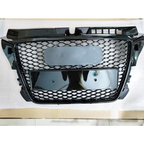 For RS3 Style Front Sport Hex Mesh Honeycomb Hood Grill Gloss Black for Audi A3/S3 8P 2009 2010 2011 2012 2013