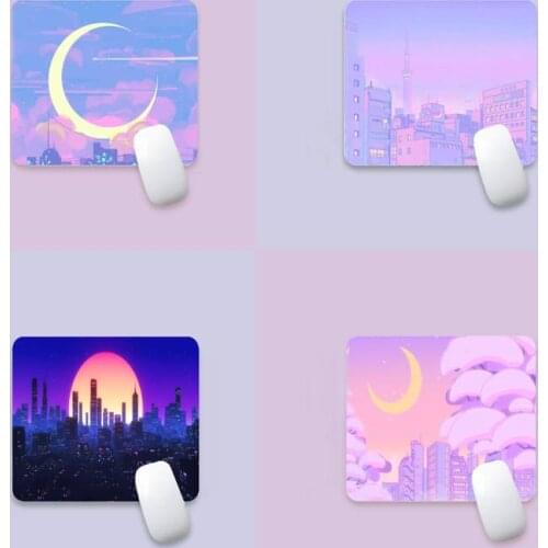Cartoon Anime Moon Gaming Player desk laptop Rubber Mouse Mat edge native rubber special polyethylene table mat non slip