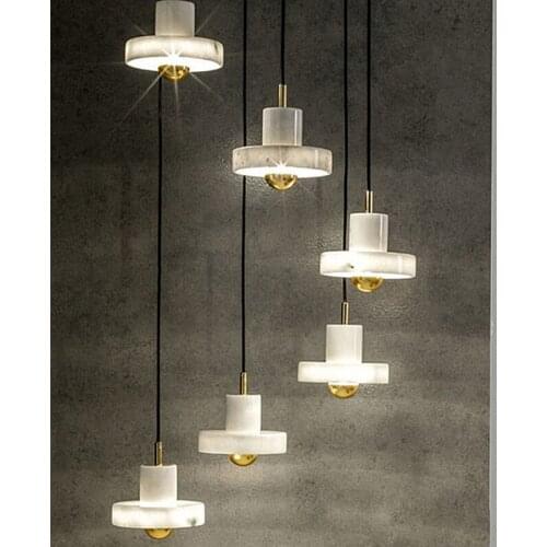 Nordic Pendant Lamp Modern E27 Marble Hanging Lamp For Living Room Bedroom Bedside Study Restaurant Decorate Home Pendant Lights