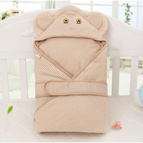 Newborns Baby Sleeping Bag 80*80cm Receiving Blankets For Baby Fashion Cartoon Animal Sleep Sack Warm Cotton Thicken Blankets