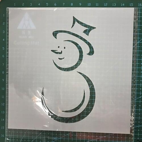 Snowman Pattern Stencil for DIY Scrapbooking Album DIY Paper Card Craft Fun Plastic Templates Decoation New 6x6 inch