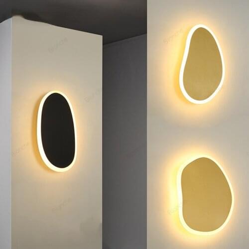 Unique Golden LED Wall LampFor Living Room Decor Black Wall Sconce Irregularity Modern Wall Mounted Bedroom Indoor Lights