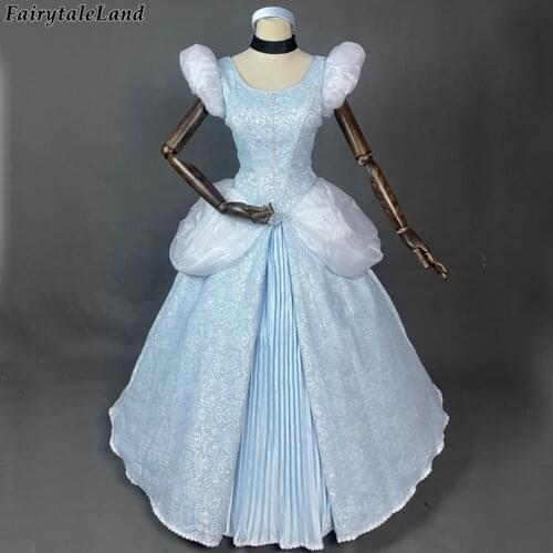 High Quality Halloween Cinderella Dress Newest Cosplay Princess Costume Adult Lace Up Corset Wedding Evening Party Ball Gown