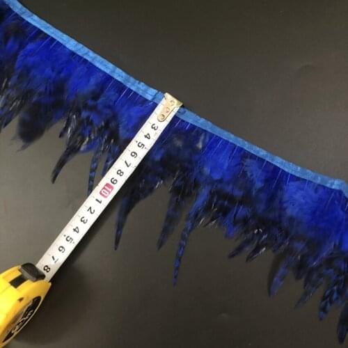 Good 10Yards/Lot 8-13CM Rooster Feathers Trims Clothes Sideband Chicken Pheasant Feather Trim Clothing Wedding Feathers Ribbon