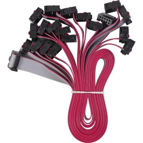 2pcs 10P 60cm 70cm 80cm 2864 LCD 2004 LCD Extension Cable MKS Prusa Ramps RepRap Anet i3 FT5 3D Flat Ribbon Date Cable Lead Wire