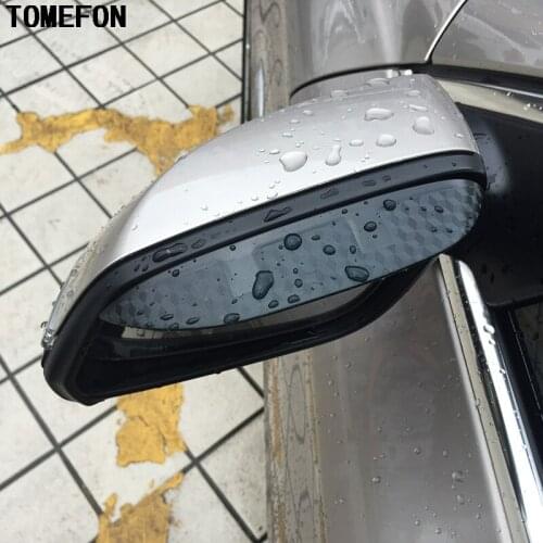 2Pcs Car Rearview Mirror Rain Eyebrow Shield Cover Flexible Trim Protect PVC For Honda Accord CIVIC CRV JAZZ Odyssey CITY HR-V