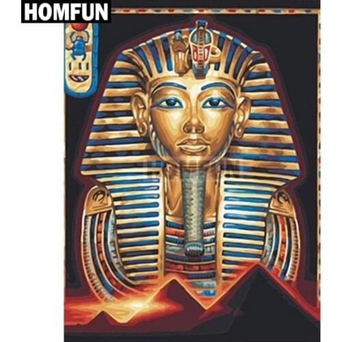 HOMFUN Full Square/Round Drill 5D DIY Diamond Painting "Egypt Pharaoh" Embroidery Cross Stitch 5D Home Decor Gift A02391