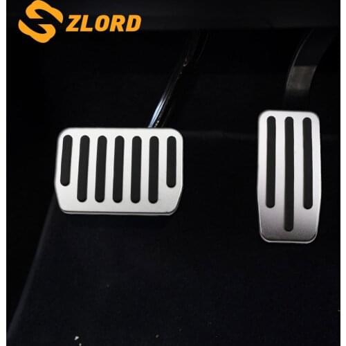 Zlord Car Pedals for Tesla Model S X ModelS ModelX 2012 - 2021 LHD Foot Pedal Modification Pads Cover Auto Accessories