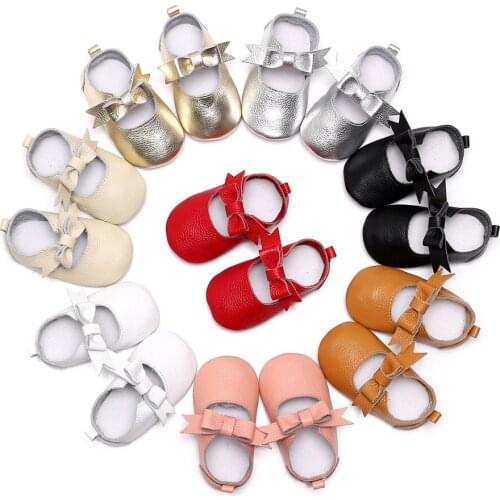0-24M Babies Boys Genuine Leather Shoes Soft Sole Baby Girls Shoes Toddler Kids Princess Ballet Shoes Newborn Baby Crib Shoes