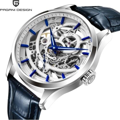 PAGANI DESIGN Brand Luxury Hollow Automatic Mechanics Watch Men Classic Skeleton Waterproof Leather Watches Reloj Hombre