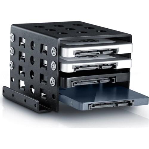 Desktop Computer Case 3.5 inch To 2.5 Inch SSD Hard Disk Conversion Bracket Cage 1 To 4 and 1 To 2Aluminium Expansion Box