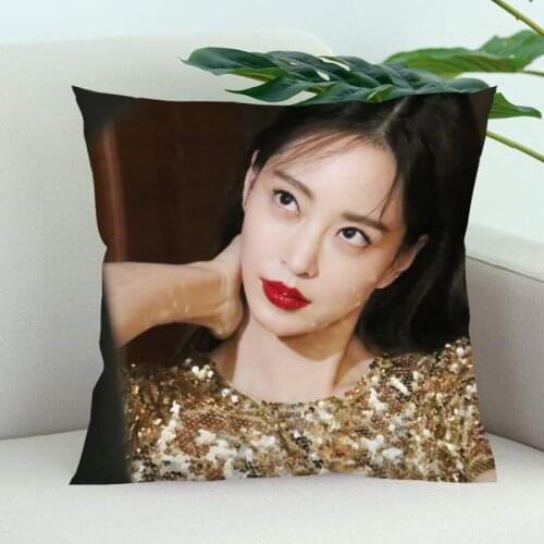 Han Ye Seul Pillow Cover Bedroom Home Office Decorative Pillowcase Square Zipper Pillow Cases Satin Soft