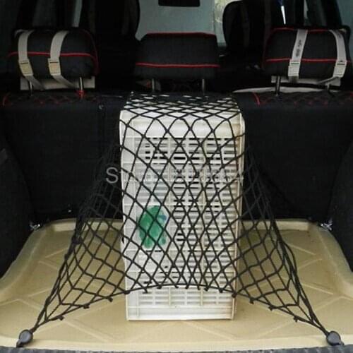 For Ford Kuga/Escape 2013-2015 Black Nylon Rope Elasticated Car Trunk Boot Luggage Cargo Storage Net With Bungee Cord 1pcs/set