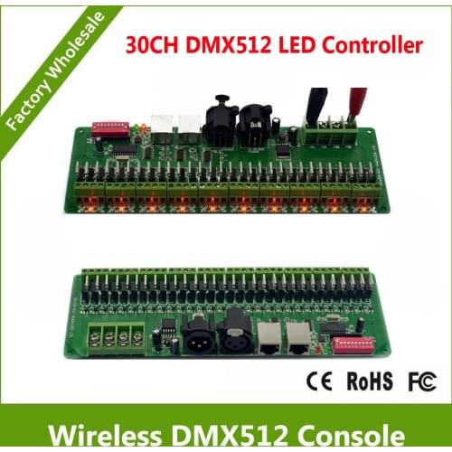 DC9-24V 30 channel DMX rgb led controller 30CH PWM constant dmx decoder
