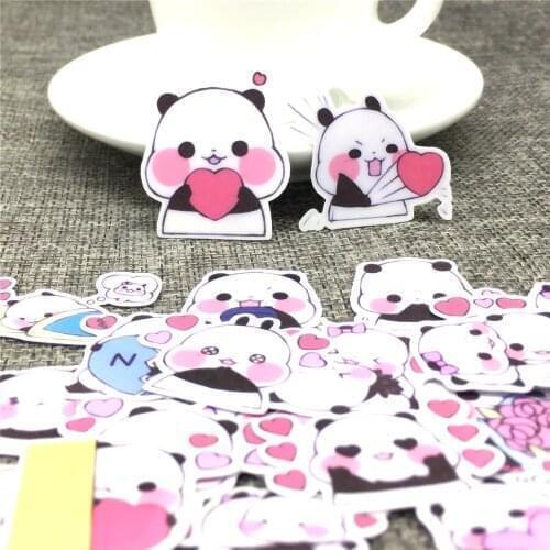 40 pcs Lesser panda Paper Stickers Scrapbooking Decoration DIY toy phoneAblum Diary Label Sticker Kawaii Stationery