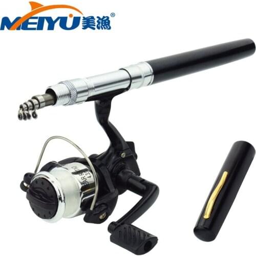 EMMROD 1 Meter Pen Fishing Rod Mini Fishing Rod Spinning Wheel Portable Pen Rod Yugan Suit H3 Free Shipping