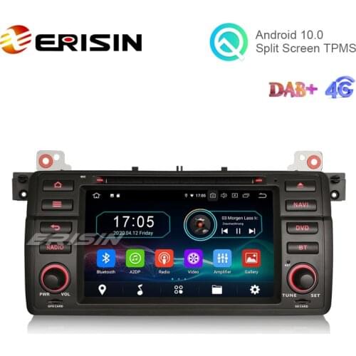 Erisin 6946 7" Octa-Core Android 10.0 Autoradio DAB+ OBD2 WiFi Bluetooth 4G Car GPS for BMW 3er E46 318 320 325 M3 Rover75 MG ZT