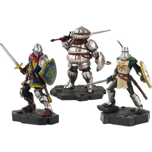 10cm Dark Souls Figures Oscar Knight of Astora Solaire Siegmeyer of Catarina with Sword and Shield Model Toys