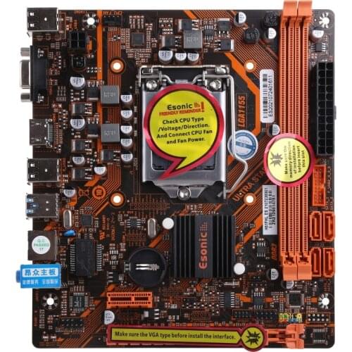 R58A H61 LGA 1155 Motherboard DDR3 Dual Channels Memory 16G For -Intel H61 LGA1155 Core I3 I5 I7 Xeon CPU Motherboard 1155