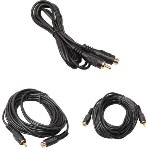 RCA Male to RCA Female M/F Audio Composite Extension Cable Single Phono Extension Cable Lead RCA Male to Female 1.8m/4.5m/7.6m